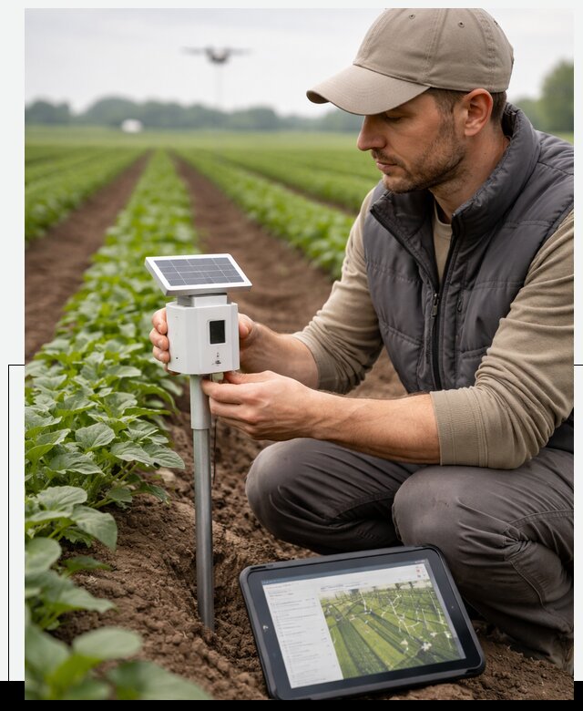 IoT мониторинг сельскохозяйственных полей и контроля в Белебее